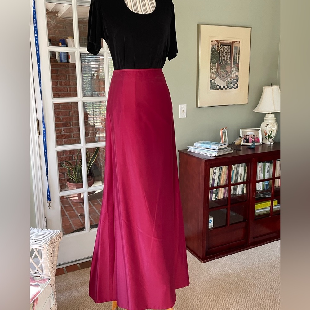 Garnet taffeta evening skirt size 16
